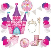 e-Carnavalskleding.nl Prinsessen Kinderfeestpakket voor 10 kinderen|Kant en klaar kinderfeest versieringspakket prinses
