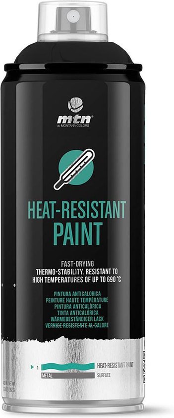 MTN Heat-Resistant Paint - hittebestendige lak - zwart - 400ml