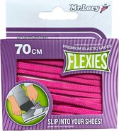 Elastiek-schoenveters Flexies lippenstift roze 70 cm lang 7mm breed High Quality