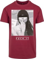 Urban Classics Heren Tshirt -M- F#?KIT Bordeaux rood