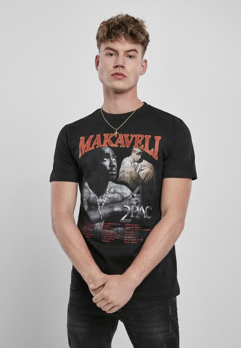 Mister Tee Tupac Tupac Makaveli Heren T-shirt 5XL Zwart