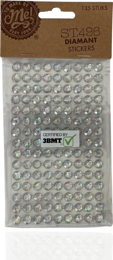 3BMT Stickers Diamantjes Glitter Rondjes - 135 Stuks