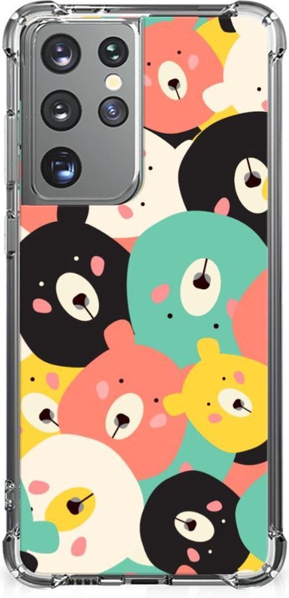 Samsung Galaxy S21 Ultra Stevig Bumper Hoesje Bears
