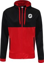 FitProWear Retro Sportvest Heren - Zwart/Rood - Maat M - Zip Hoodie - Vest - Sportvest - Trainingsjas - Trainingsjack - Vest Polyester - Zoodie - Vest Heren - Sportvest Heren