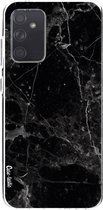 Casetastic Samsung Galaxy A72 (2021) 5G / Galaxy A72 (2021) 4G Hoesje - Softcover Hoesje met Design - Black Marble Print