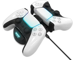 PS5 Oplaadstation met LED indicator - Fast Charging DualSense Charging station - Voor twee controllers - Zwart - Douxe