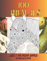 Adult Coloring Books Stress Relieving - 100 Animals