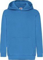 Fruit Of The Loom Kinder Unisex Sweatshirt Met Capuchon / Hoodie (Azure Blauw)