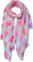 Juleeze Sjaal Dames Print 70*180 cm Roze Synthetisch Shawl Dames Sjaal