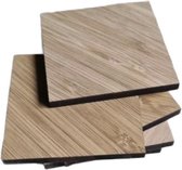 Onderzetters set 5 stuks | Bamboehouten Onderzetters| Bamboe | Hout | Onderzetters 8x8 cm | Decoratie