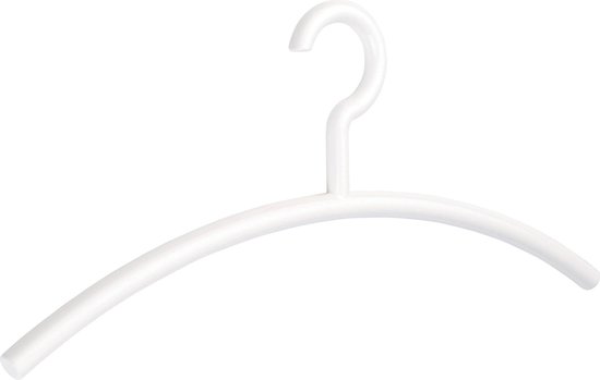 Set van 5] Moderne massief witte kunststof design hangers / kledinghangers  /... | bol.com