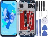 Lcd-scherm en digitizer volledige montage met frame voor Huawei Nova 5i (blauw)