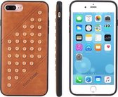 Star Series Retro Crazy Horse Texture PU lederen hoes voor iPhone 8 Plus / 7 Plus (bruin)