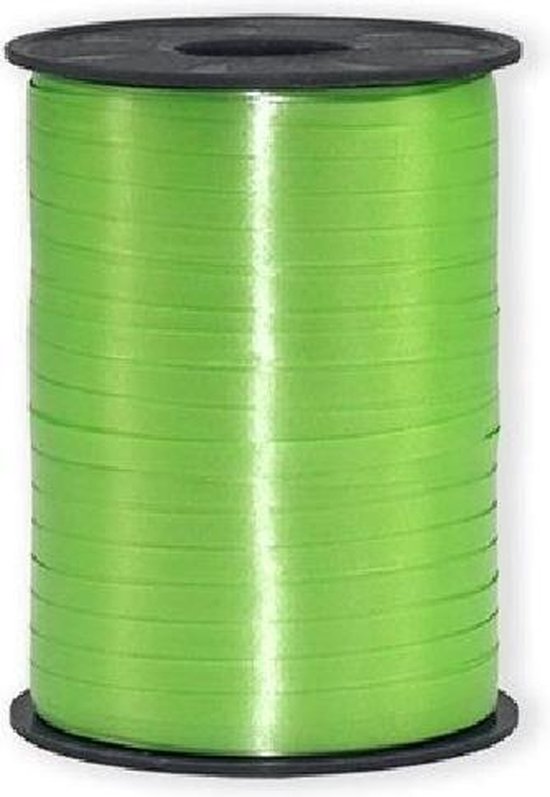Polyband ballon lint – lime groen – lint – 5mmx500m.