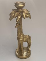 Gouden kandelaar met giraffe