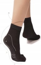 2 pack Fiore Gladde pantysokjes met massage-effect Massage Socks 40DEN, zwart, one size