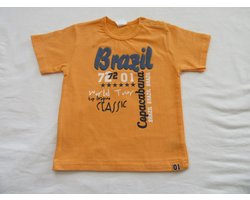 dirkje , jongens , t-shirt korte mouw , orange , brazil , 18 maand 86