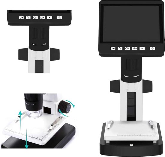Microscope optique/numérique - Jusqu'à 500X - Ecran LCD couleur