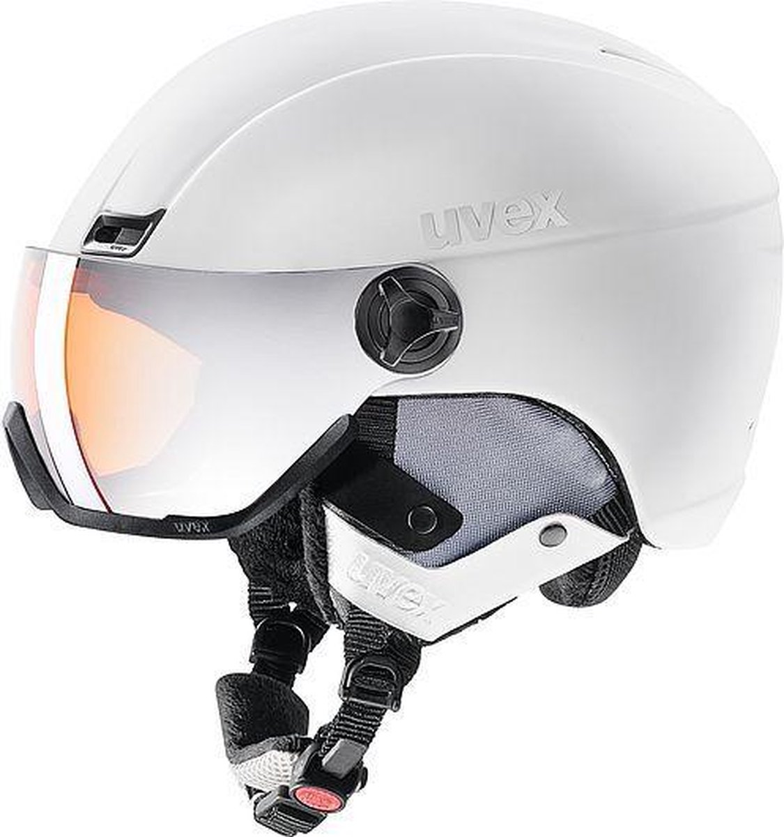 Uvex skihelm 400 visor style White mat 58-61cm bol.com