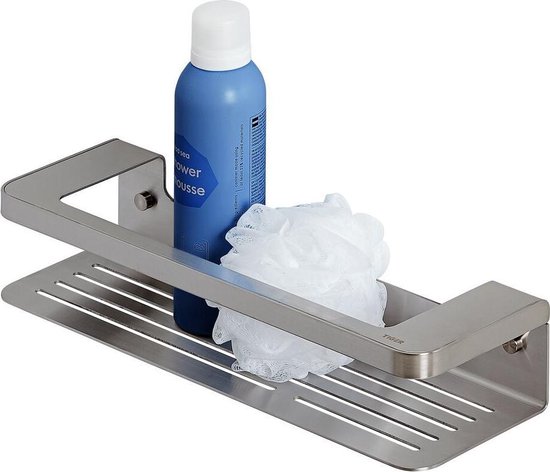 Tiger Caddy - Panier de douche / Porte-serviette 35 cm - Acier inoxydable brossé