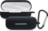 kwmobile Hoes voor Huawei FreeBuds 3i - Siliconen cover voor oordopjes in zwart