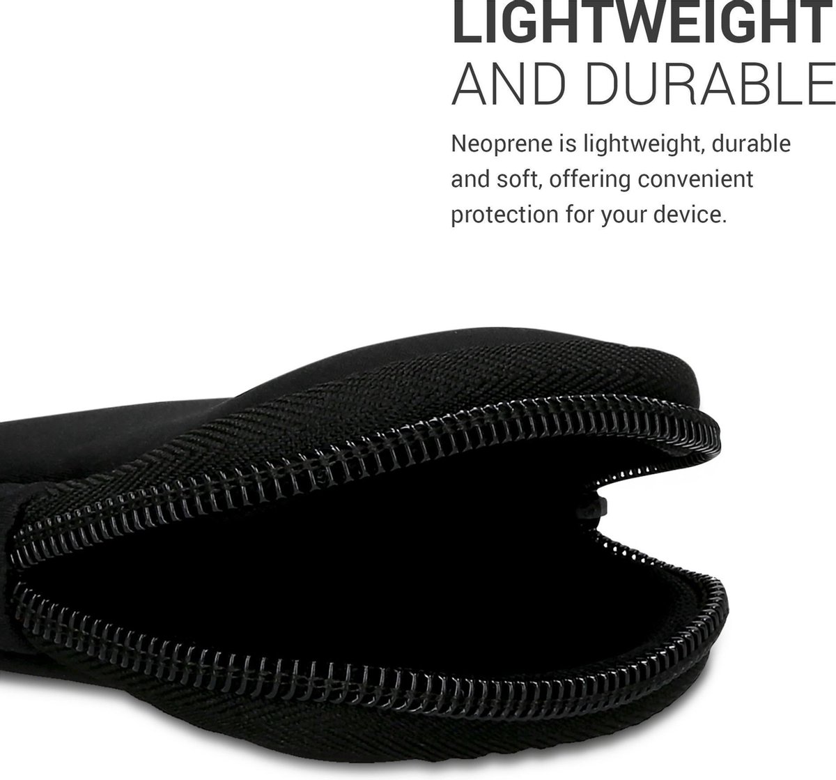 kwmobile hoesje voor e-bike display - Waterdichte display cover elektrische fiets - Van neopreen in zwart – foto 3
