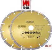 N&N Tools Diamantdoorslijpschijf Professional Multi Pack - 2 x 230 mm | Wet & Dry