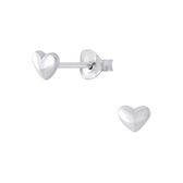 Joy|S - Zilveren hartje oorbellen 5 x 4 mm
