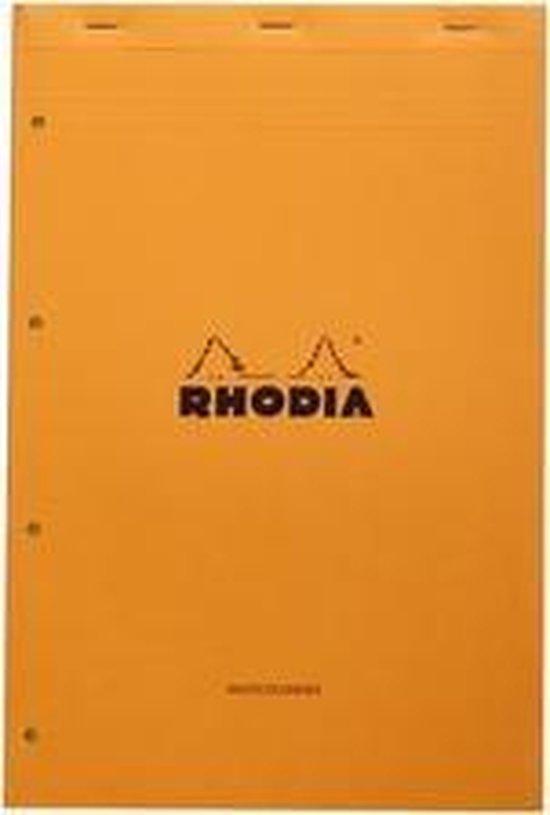 Schrijfblok Rhodia * A4+ 210x318mm * 80 vel * geel * gespreksnotities