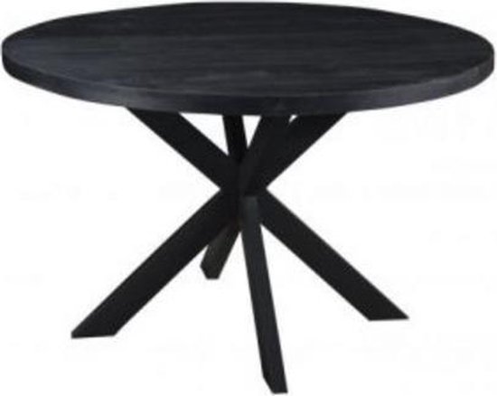 Bahia ronde tafel zwart mangohout 140 cm | bol.com