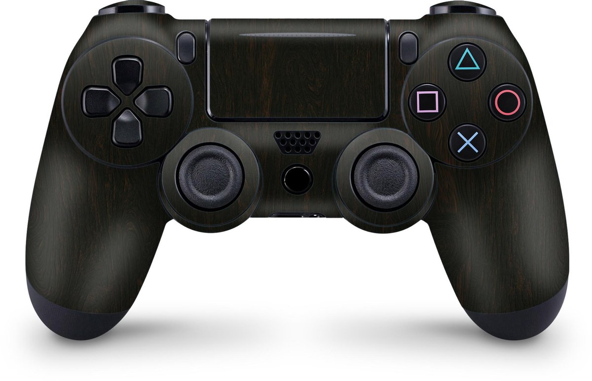 Playstation 4 Controller Skin Hout Donker Sticker