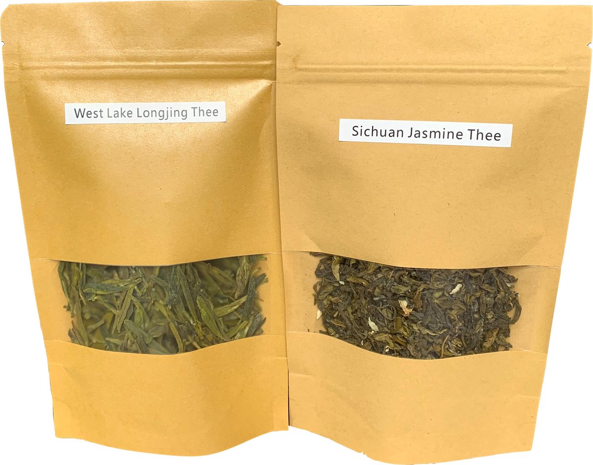 Chinese Groene thee probeer pakket - West Lake Long Jing & Sichuan Jasmijn