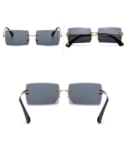 Rechthoek Sunglasses - Luxe brillen - Nieuwste trendy zonnebril - Randloze zonnebril - Chokers Necklaces - Zonnebril heren en dames — afbeelding 3