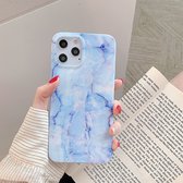 Mobigear Marble Softcase Case Blauw pour Apple iPhone 12 Pro Max