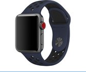 Mobigear Active Siliconen Bandje Geschikt voor Apple Watch Series 7 (45 mm) - Blauw