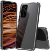 Voor Huawei P40 krasbestendig TPU + acryl beschermhoes (transparant)