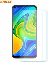 Voor Redmi 10X 4G / Redmi Note 9 5 PCS ENKAY Hat-Prince 0.26mm 9H 2.5D Curved Edge Tempered Glass Film