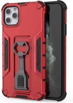 Peacock Style PC + TPU beschermhoes met flesopener voor iPhone 11 Pro Max (rood)