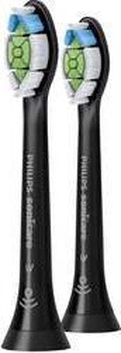 Philips Sonicare W2 Optimal White opzetborstels, 2 stuks, met logo 'Nr. 1 Dental Professional recommended'.