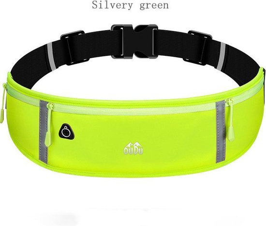 Ceinture De Course Banane – 2 Poches Zippées, Taille Réglable 65-130 Cm, Pour Jogging Et Fitness