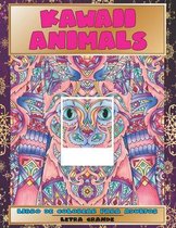 Libro de colorear para adultos - Letra grande - Kawaii Animals