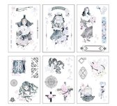 decoratieve stickers | washi stickers | waterverf -  figuren | 10 cm x 15 cm