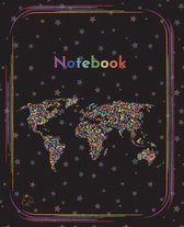 College Notebook: Student notebook Journal Diary Rainbow continents cover notepad by Raz McOvoo