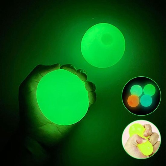 Thumbnail van een extra afbeelding van het spel NR.1 - Globbles - Fidget Toys - Stressbal - Sticky Balls - Tiktok - Glow in Dark
