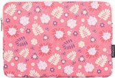 Laptophoes 14 Inch ZV - Laptop Sleeve - Case - Roze Bloemetjes