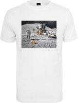 Heren T-Shirt Pizza Moon Landing Tee wit