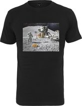 Heren T-Shirt Pizza Moon Landing Tee zwart