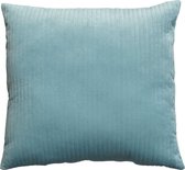 Oneiro's Luxe Velvet Sierkussen ELLA Aqua blauw - 45 x 45 cm - sierkussens - Nylon - polyester - interieur - kussens woonkamer - kussens - woonaccessoires - sierkussens