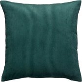 Oneiro's Luxe Velvet Sierkussen GINA Donker Groen - 45 x 45 cm - sierkussens - Nylon - polyester - interieur - kussens woonkamer - kussens - woonaccessoires - sierkussens groen