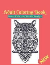 adult coloring book stress relieving animal designs